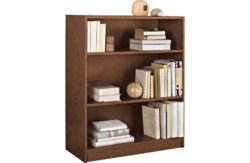HOME Maine Small Extra Deep Bookcase - Walnut Effect